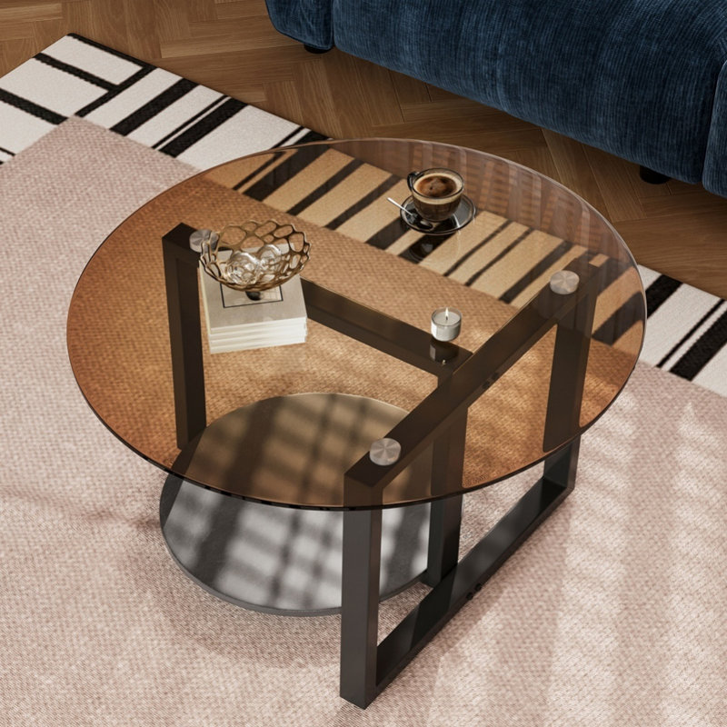 Cross Legs Coffee Table with Storage