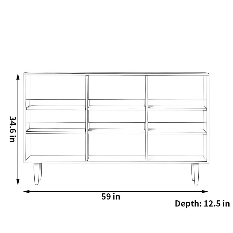 Kennemer, (3 tablettes) 34,6 po x l 59 po x P 12,5 po