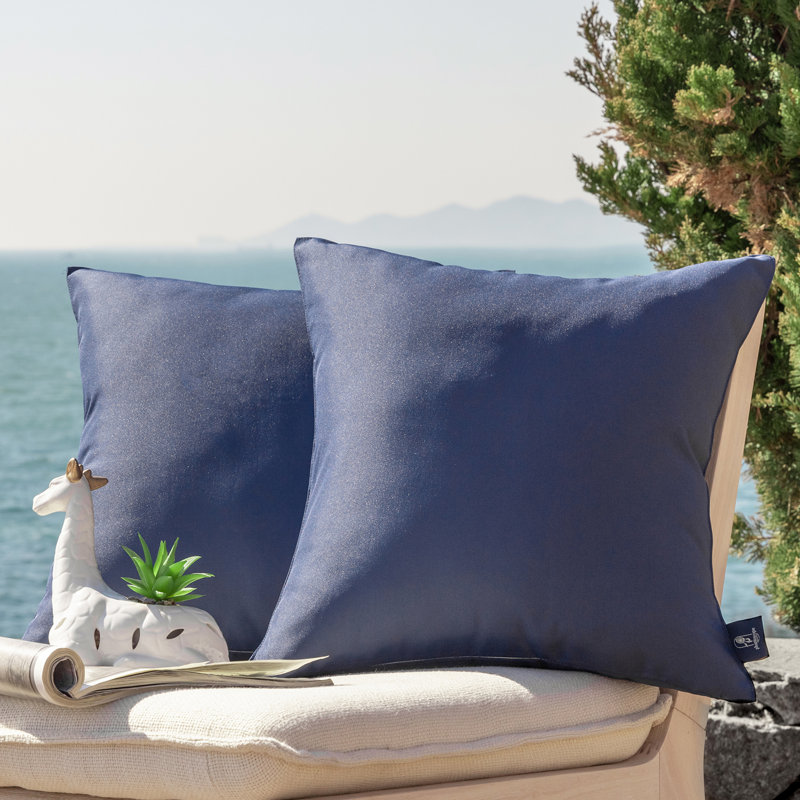 Housse de coussin d'extérieur Phantoscope, Carré 18 po, Marine, Housse de coussin seulement - sans coussin