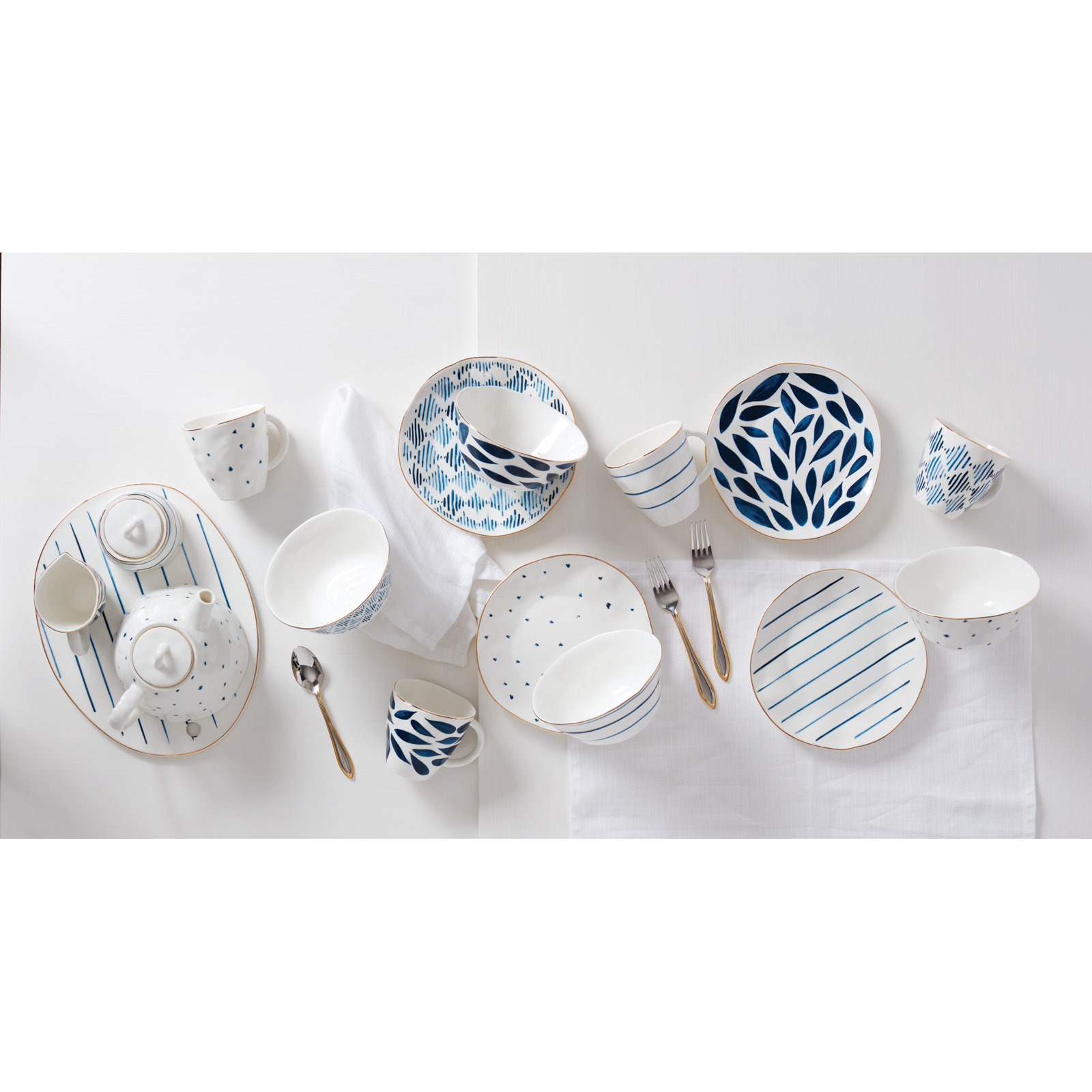 Lenox Blue Bay 12-Piece Dessert Set