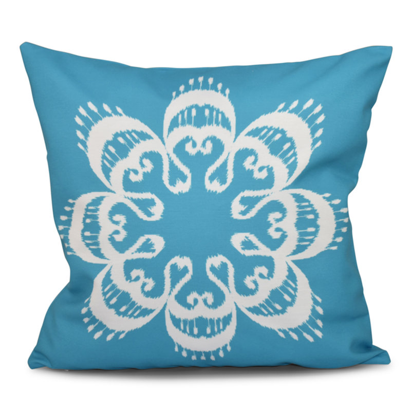 Housse de coussin carré et insert, H 26 po x l 26 po, Turquoise