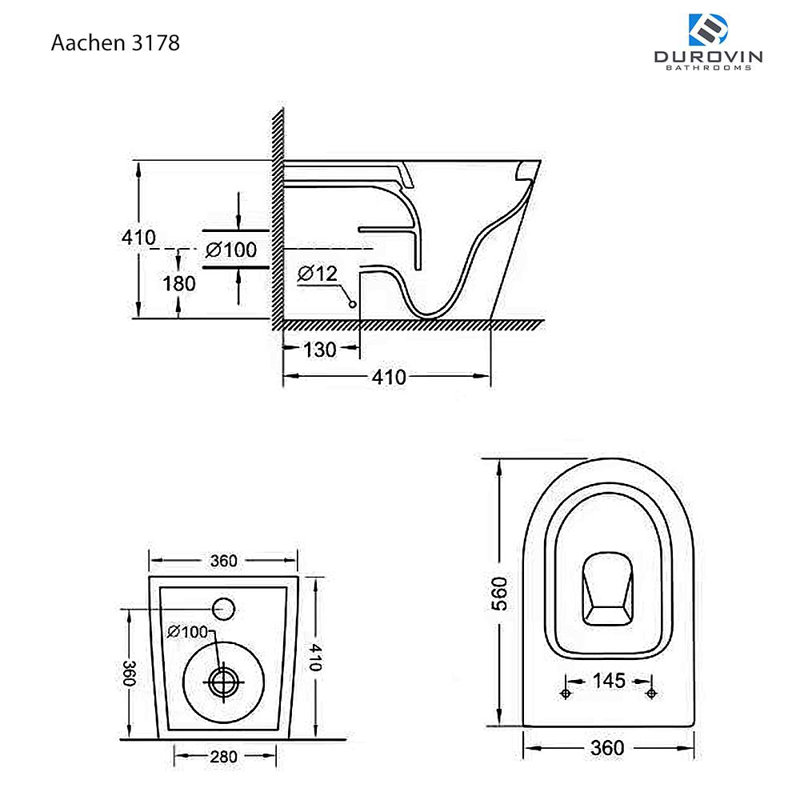Durovin Bathrooms 1.5L LPF Round (Seat Included)