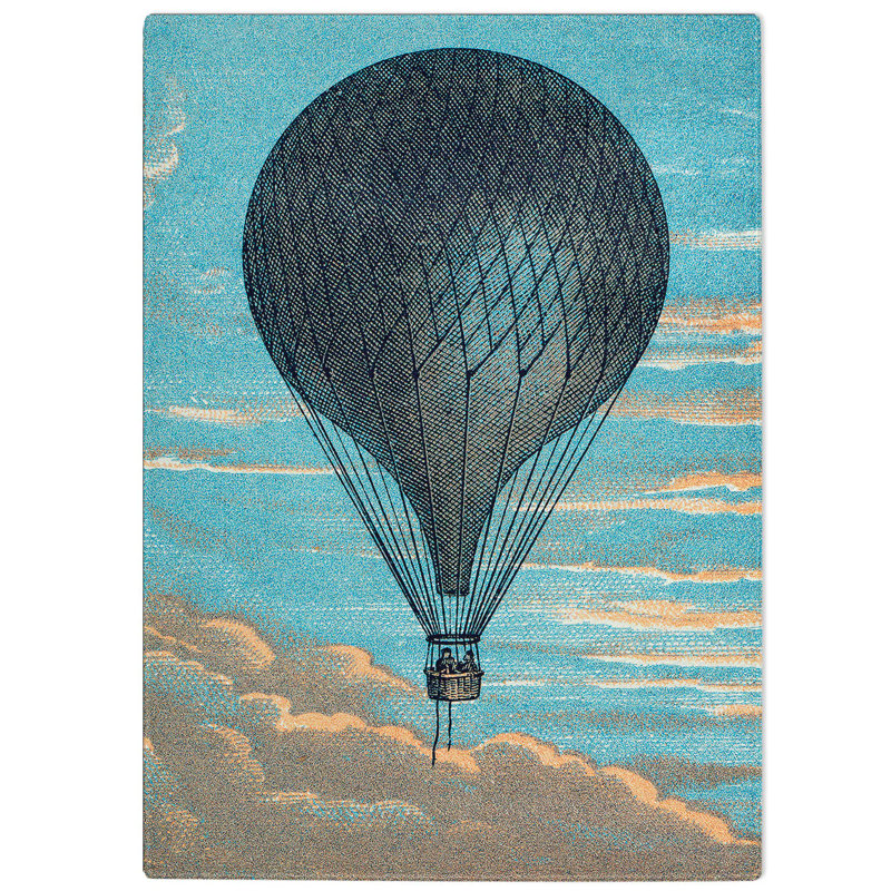 Glass Hot Air Balloon Flying High Chopping Board, 39 cm W x 28.5 cm L