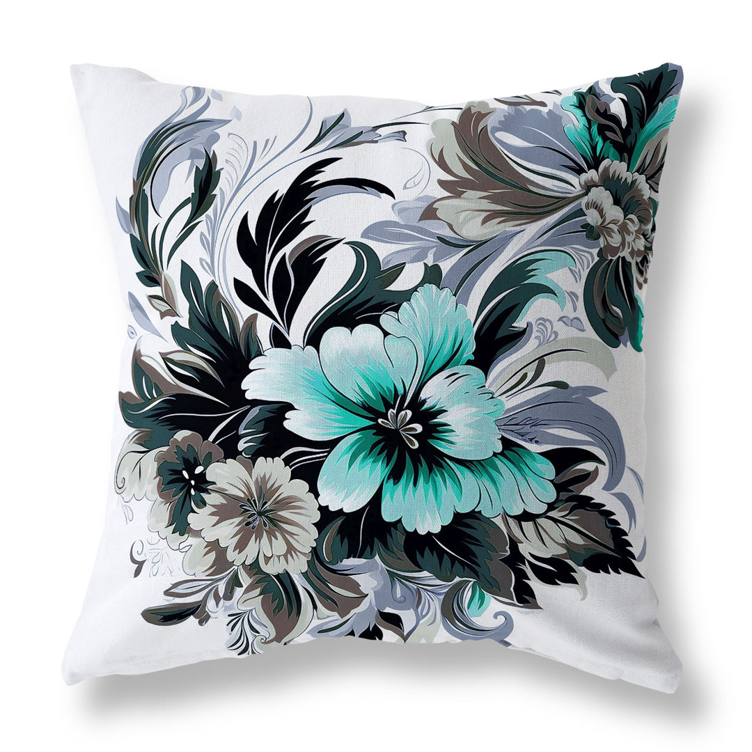 Botanic Bliss Floral Square Cushion mit Füllung