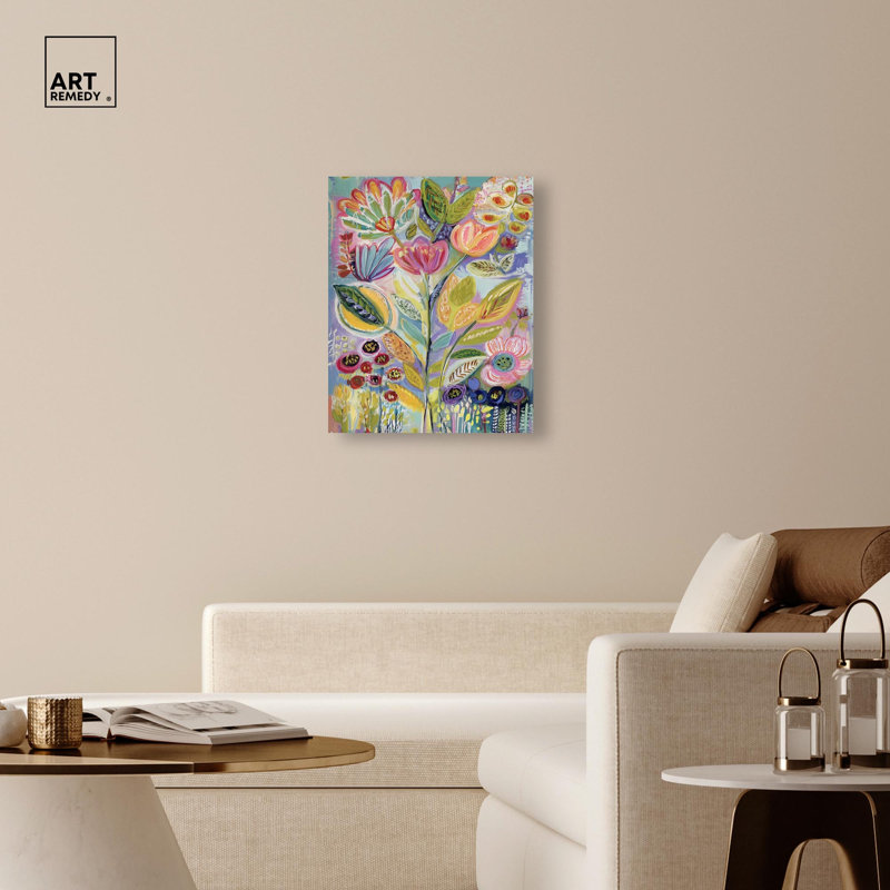 «Cheerful Gathering I», impression sur toile par Art Remedy, tendue sur toile, 24 x 30, H 30 po x l 24 po