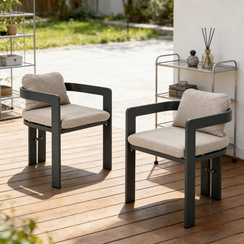 Patio Outdoor Aluminum chair, Beige