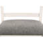 Tabouret de bar transitionnel à hauteur de comptoir 2 pièces, gris craie, dossier rembourré, courbe moderne pour les chaises rembourrées, pieds évasés, coussin