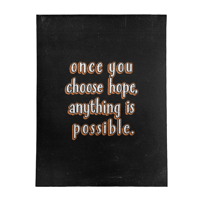 Quotes Chenille Indoor Rug, Rectangle 5' x 7'