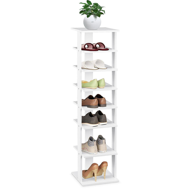 Range-chaussures 7 paires, Blanc