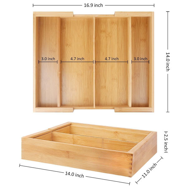 Foundry Select 2.4 H x 16.9 W x 11.8 D Cutlery/Knife Drawer