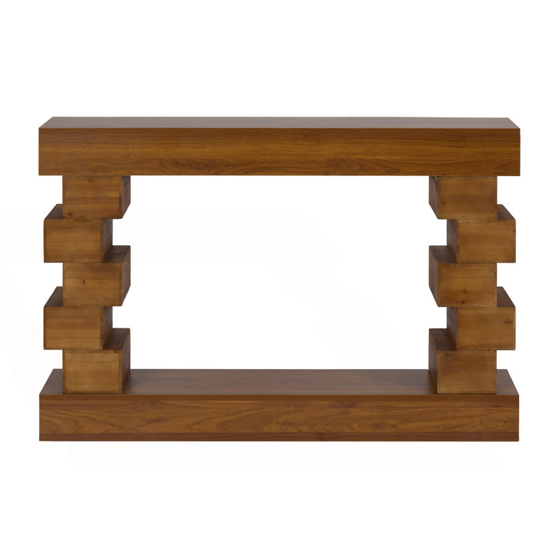 Geometric Block Stacked Console Table