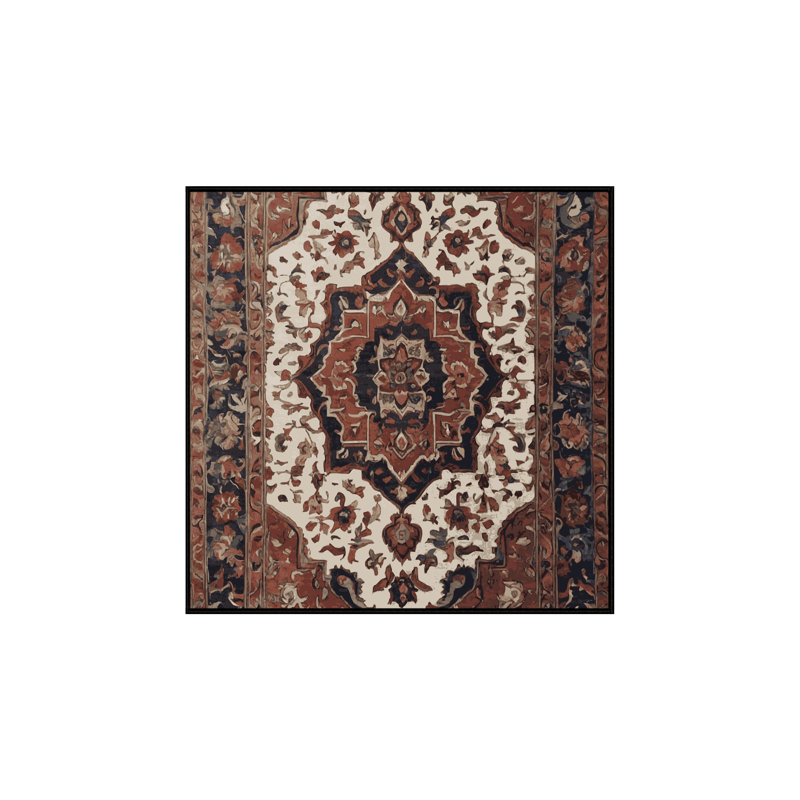 Tapis brun lavable à la machine, Carré 6 pi