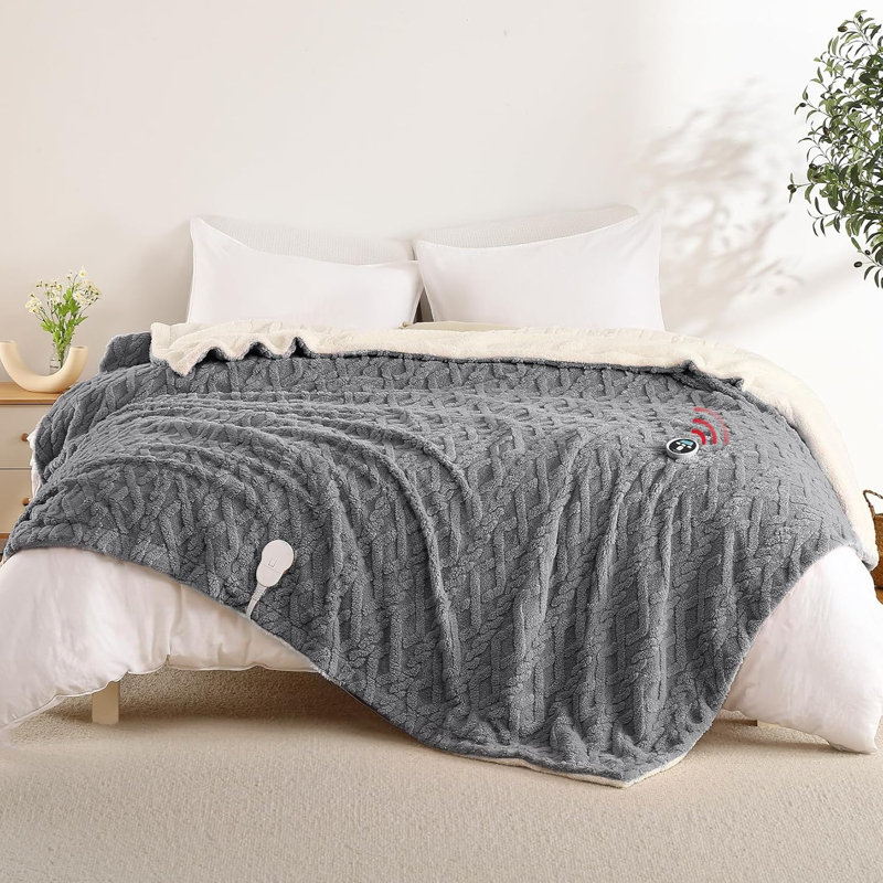 Jeté chauffant, couverture chauffante en sherpa chauffant