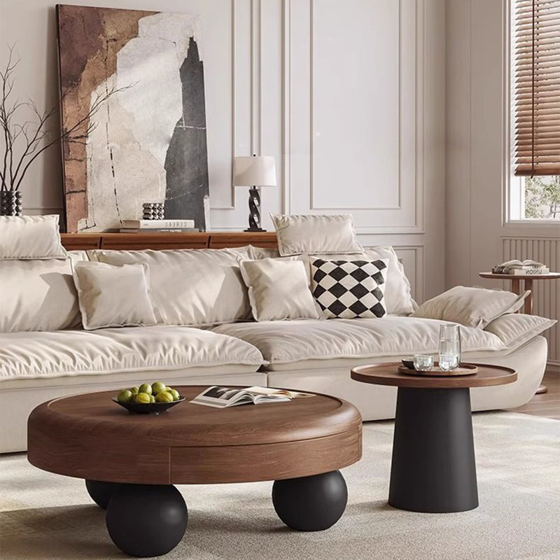 Vintage Round Coffee Table Set