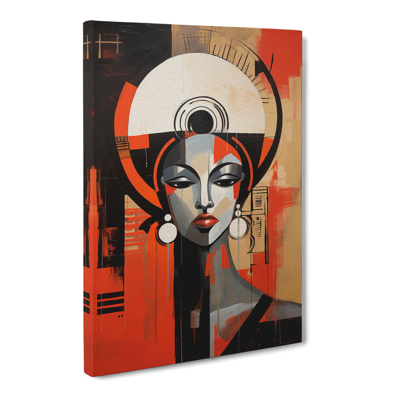 African Woman Constructivism No.4 - Wrapped Canvas, 76cm H x 50cm W x 3cm D