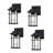 Schlegel Black/Clear Seeded Glass Outdoor Wall Lantern-859446322