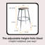 Tabouret en acier à hauteur réglable Felix, prêt à assembler-99376945-99376952