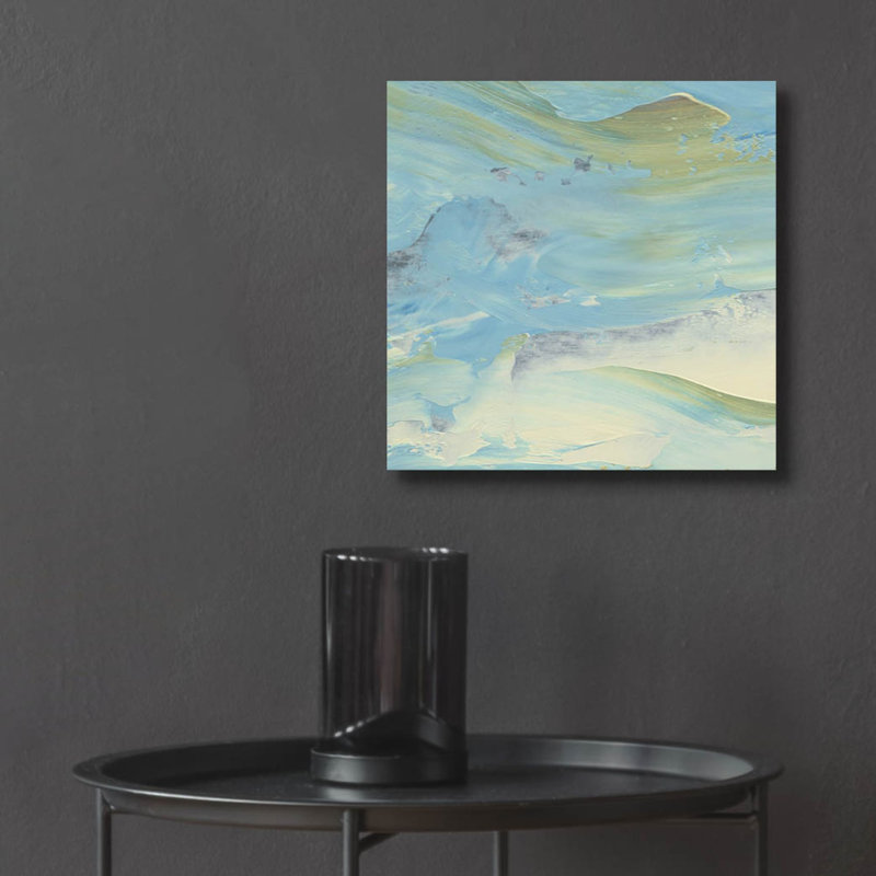 Art mural en verre épique «Waters Edge 3» par Alicia Ludwig, H 12 po x l 12 po x P 0,13 po