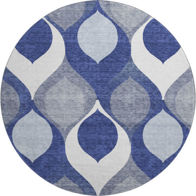 Tapis bleu marine de qualité supérieure lavable à la machine