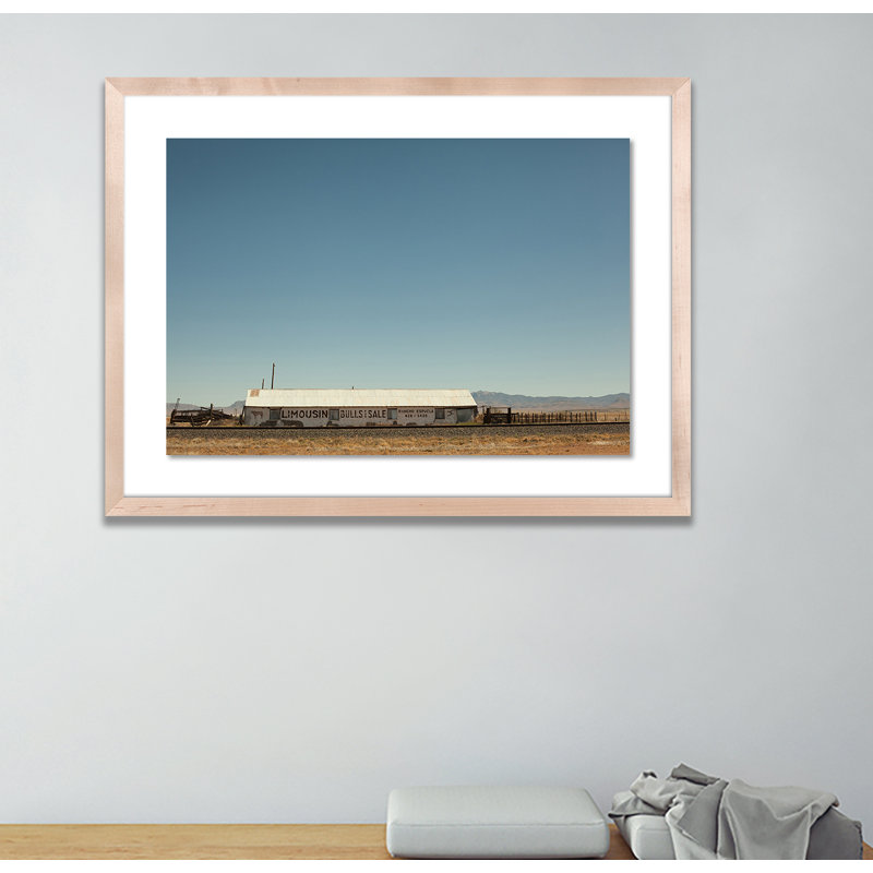 Ranch, Marfa Print by Riley Ryan-Wood, 29" H x 40" W x 2.5" D, Natural