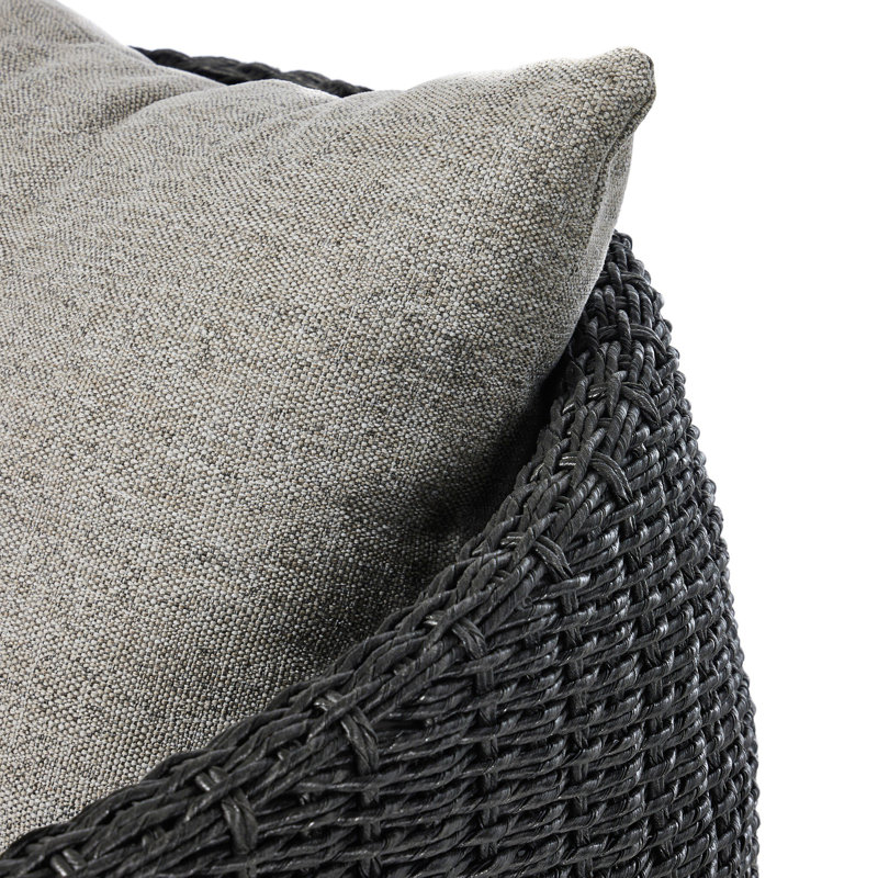 Maven Outdoor Swivel Lounge Chair, Black, Stone Gray