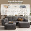 Canapé modulaire en forme de L avec repose-pieds 106 po 106 po-1243099690-1243099701