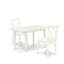 Ensemble de salle à manger 5 pièces comprenant une table de salle à manger rectangulaire avec rallonge papillon et 4 chaises de cuisine en lin, blanc lin-1126426562-1126426563-1205666575