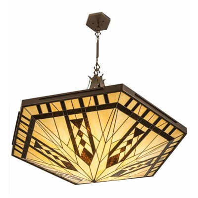 Luminaire suspendu géométrique en bronze à 6 lumières Thulelo