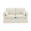 Canapé deux places de 148 cm de large avec 2 coussins, lin beige