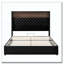 Cadre de lit doux en velours capitonné avec port USB et veilleuse, tête de lit haute 52 po avec rivets-1603809019-1603809017
