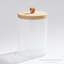 Crackle Glass Canister w/Lid-1322373845