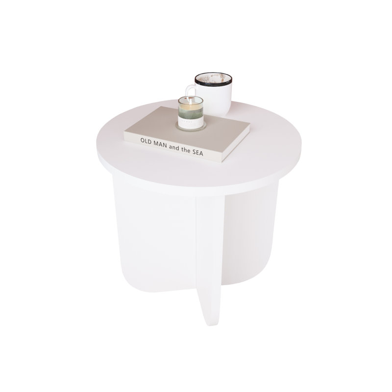 40cm Round Side Table, Compact Modern Wooden End Table, Minimalist Small Side Table for Living Room, Bedroom, Sofa & Corner Use, Easy Assembly, Space-Saving Accent Table