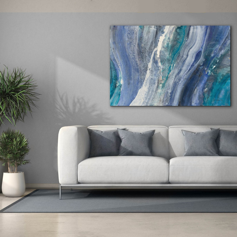 «Merging Rivers» par Albena Hristova, art mural sur toile, H 40 po x l 60 po x P 1,5 po