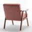 Chaise en velours Hollingdon Mid-Century moderne en bois massif Hollingdon-121264607