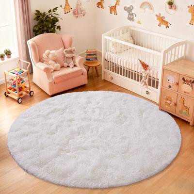 Tapis uni blanc moelleux crème pour le salon Chambre à coucher Chambre d'enfant