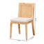 Chaise en bois naturel et rotin Colombano