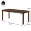 Table de salle à manger rectangulaire d'extérieur en acacia, l 68,9 po, brun foncé