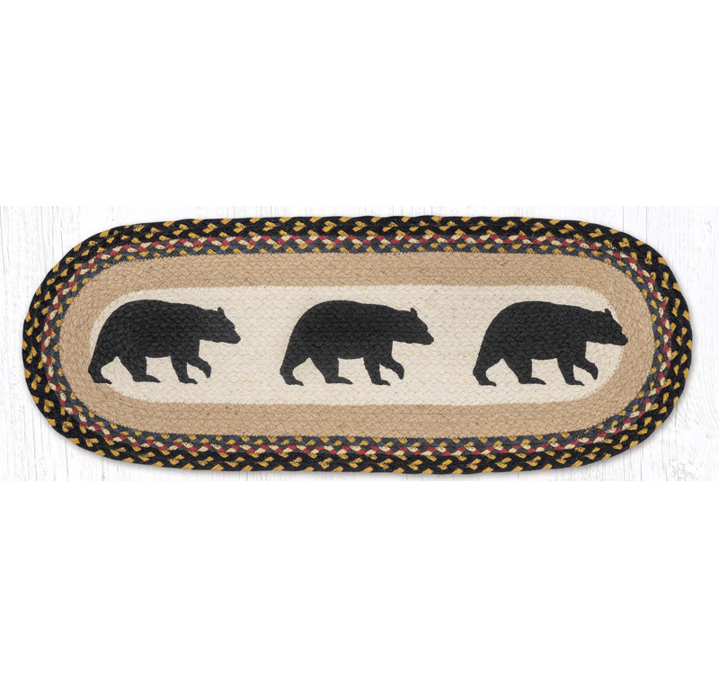 Chemin de table Earth Rugs 13 "x 36" American Bear, Bear
