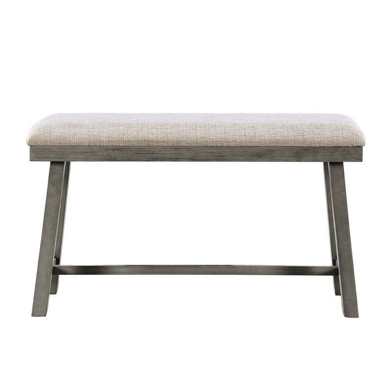Banc à hauteur de comptoir avec housse de siège gris, pour salle à manger, texturé