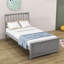 Lit plateforme simple en bois-770457885