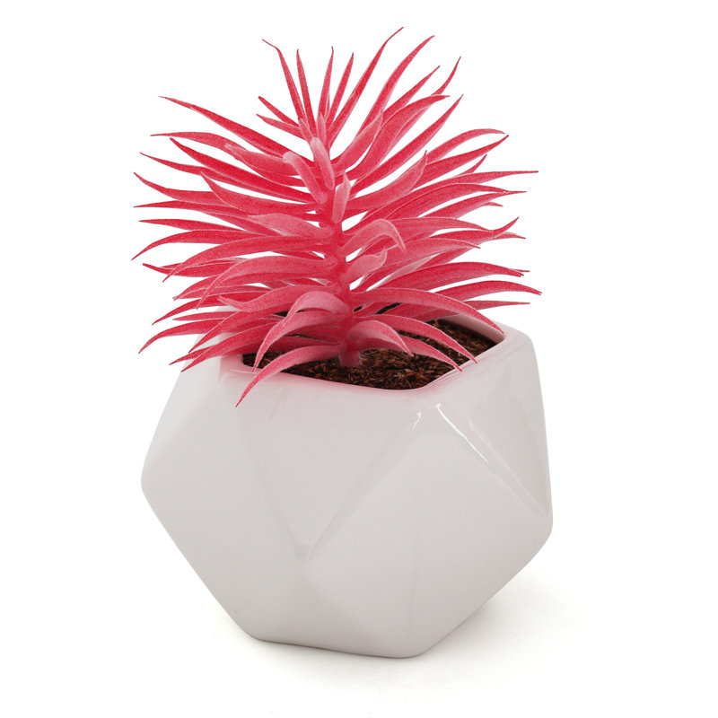 Fougère artificielle 5,5 "dans un vase décoratif