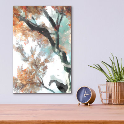  «Fall Tree 2» par Alonzo Saunders, art mural en verre acrylique, 12 po x 16 po