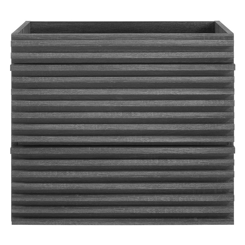 Base de meuble-lavabo mural simple 23,5 po Modway Render, Gris anthracite