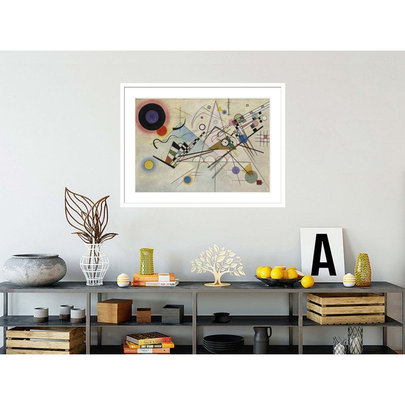 Composition 8 (Komposition 8) by Vasily Kandinsky - Framed Giclee Print, 31.19" H x 41.5" W