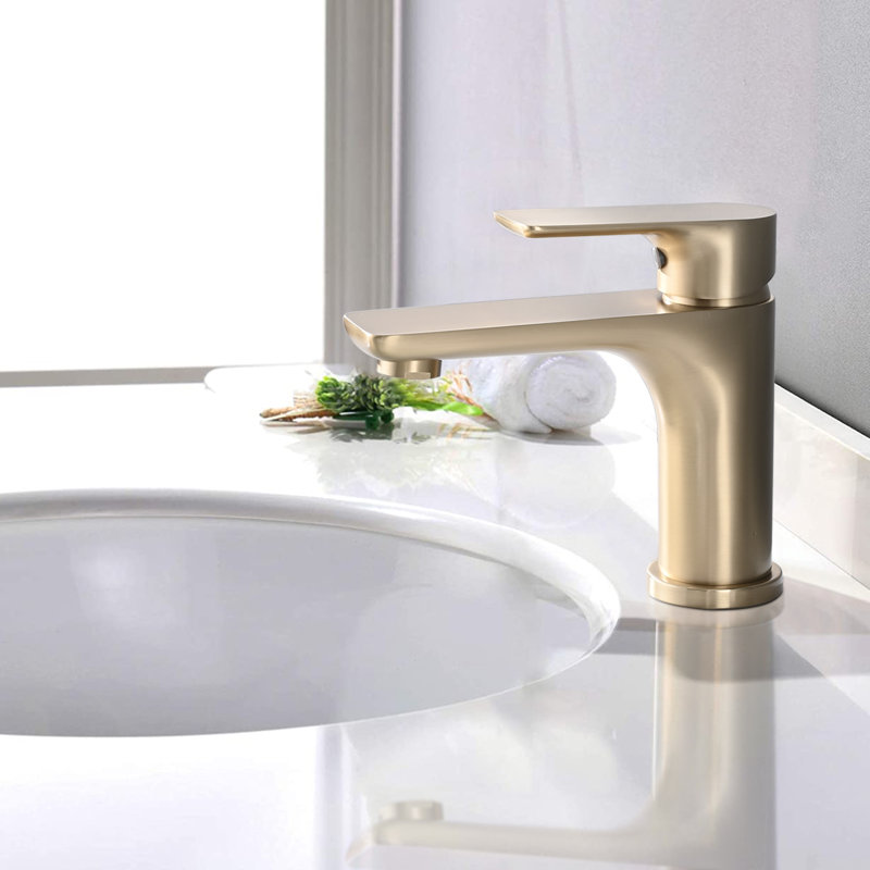 Robinet de lavabo simple, Or brossé
