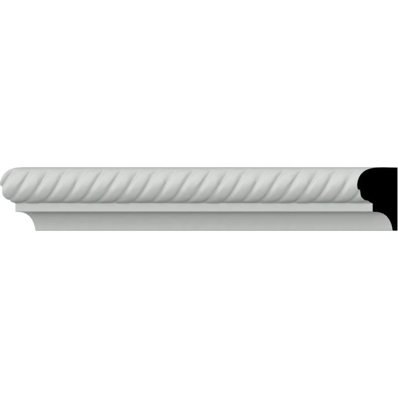 Endurathane Alexandria Chair Rail, 1 3/8"H x 7/8"P x 94 1/2"L, Factory Primed (8-Pack)