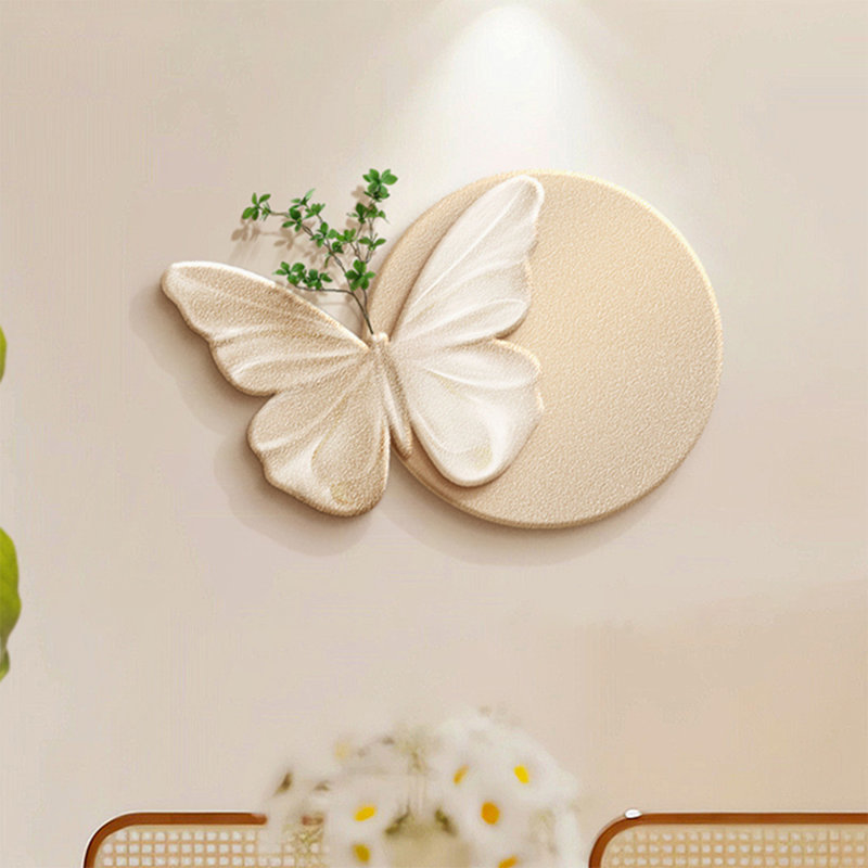 Art mural rond moderne en grès pour le salon, le salon, la cuisine et la salle à manger, H 27,56 po x l 17,72 po x P 1,18 po