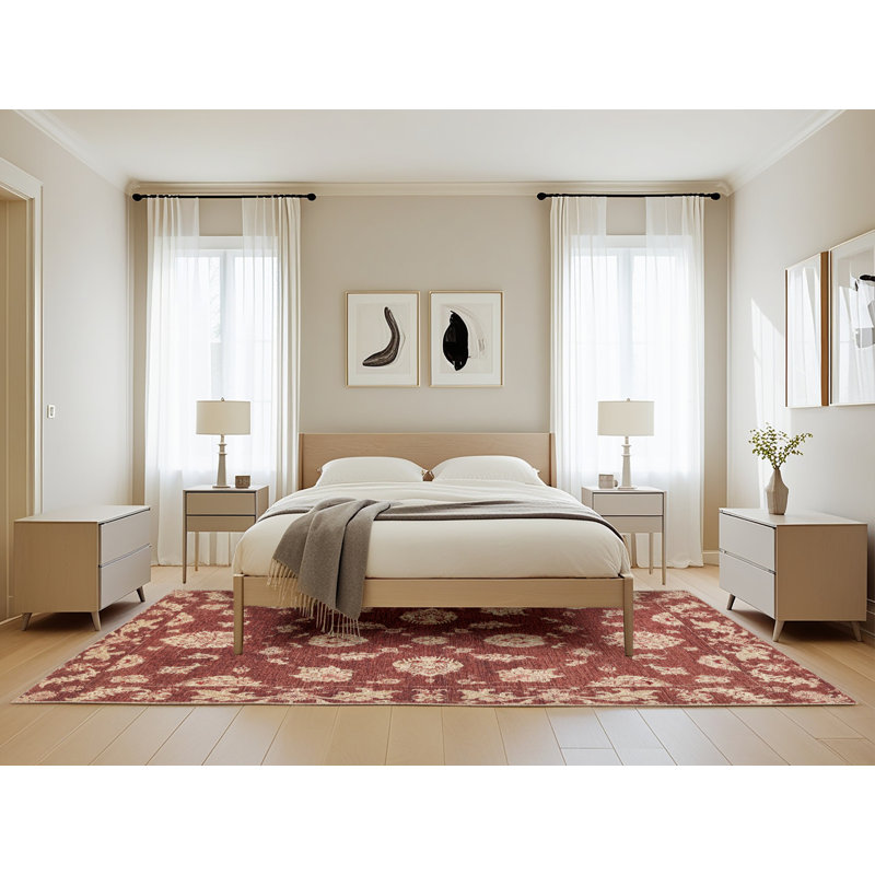 Tapis jaune/beige traditionnel Master, Rectangle 5 pi x 8 pi