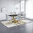 Aurora Morden Mid-Century 63" Rectangular Dining Table Set with Faux Leather Chairs-1561072167-1562151069