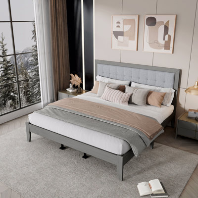 Lit plateforme tapissier Spencer